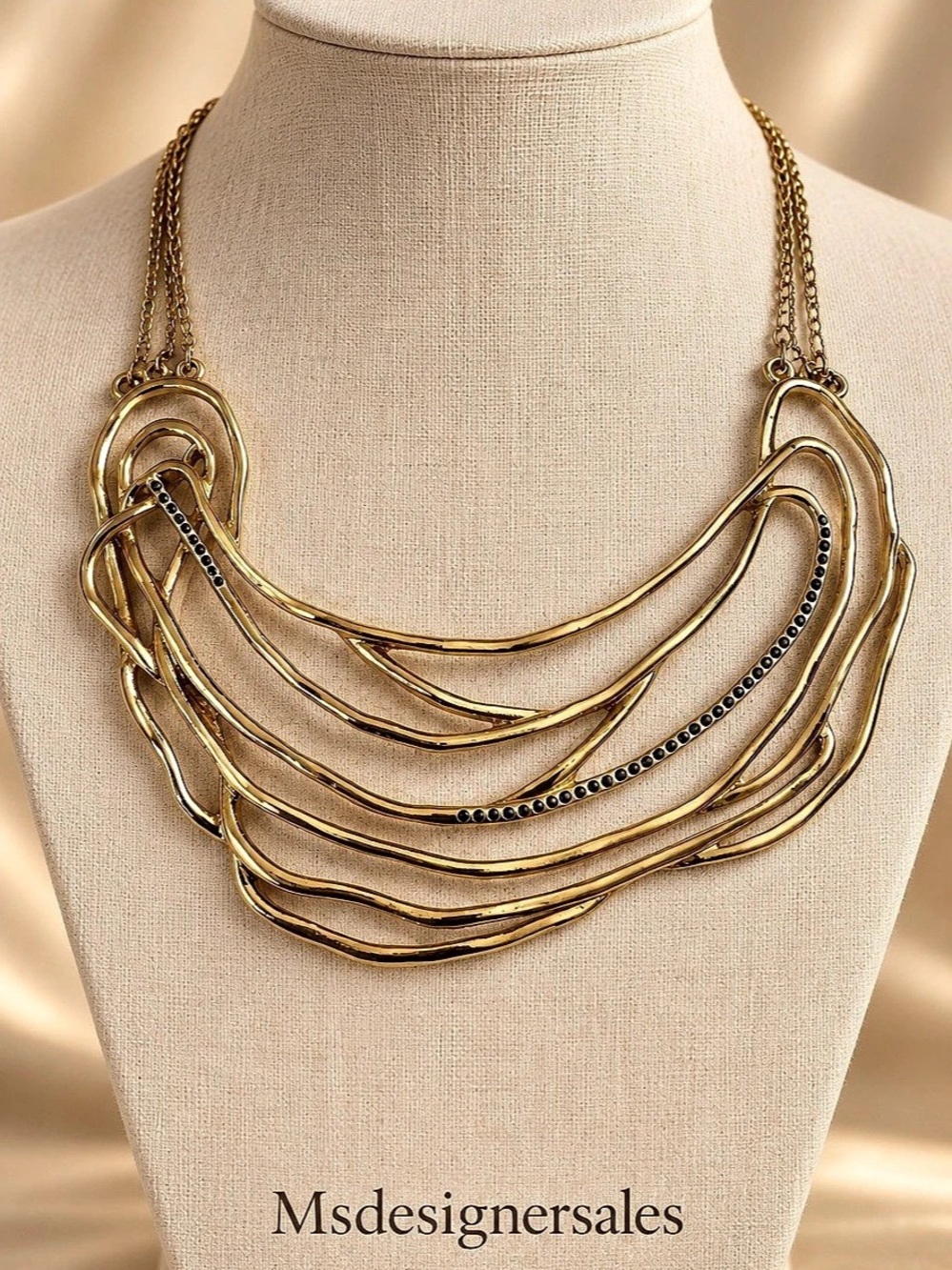 Gold-Tone Layered Statement Necklace 205